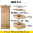 Vevor 5Box Bee Hive Langstroth Kit 50-Frame 1 Deep And 4 Medium Box Beehive with Metal Roof