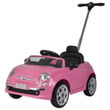 Best Ride On Cars 2-in-1 Fiat Model Baby Toddler Toy Push Car Stroller, Pink