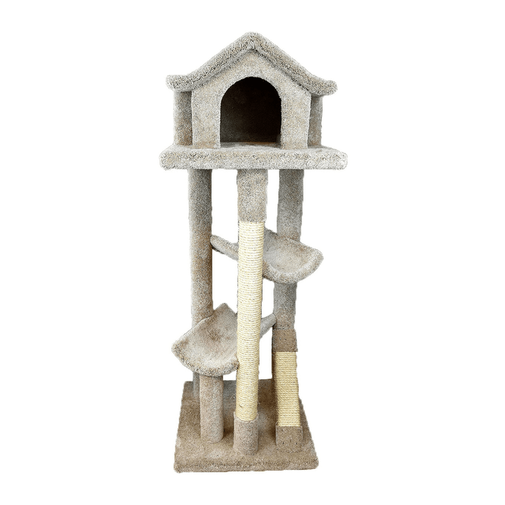 New Cat Condos Solid Wood Cat Pagoda House, 66" H