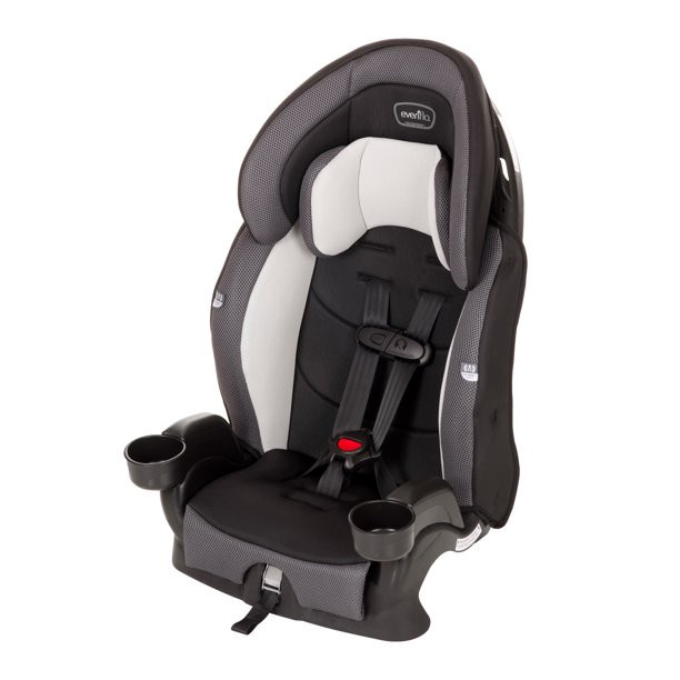 Evenflo Chase Plus High-back Booster Car Seat, Gray
