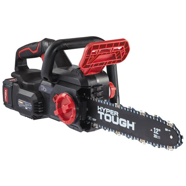 Hyper Tough 20V Max 4.0Ah Battery Powered 12in Brushless Chainsaw HT22-401-03-03