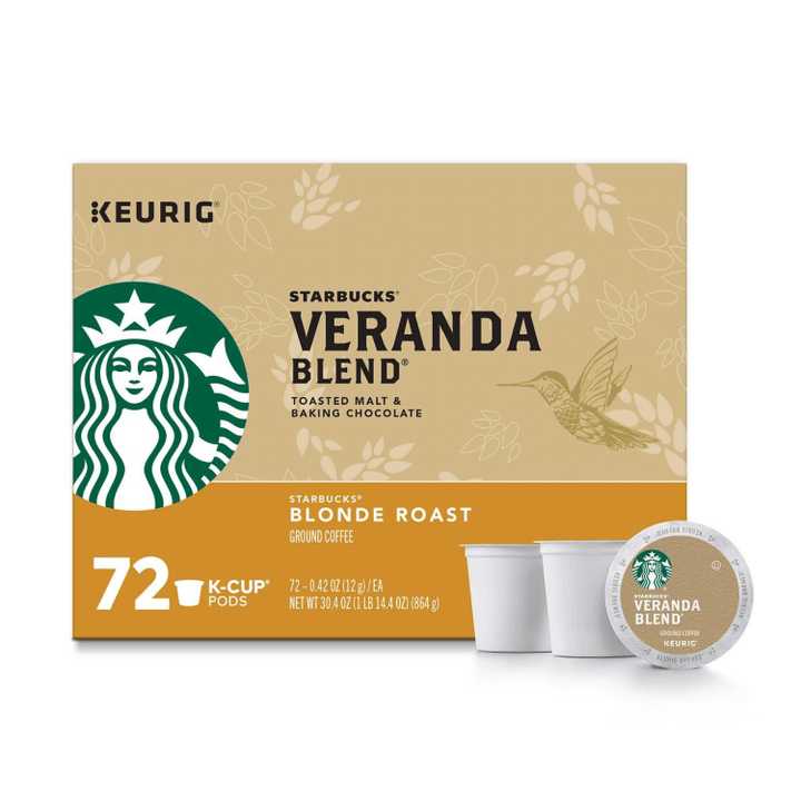 Starbucks Veranda Blend Ground Coffee, Blonde Roast K-Cups (72 ct.)