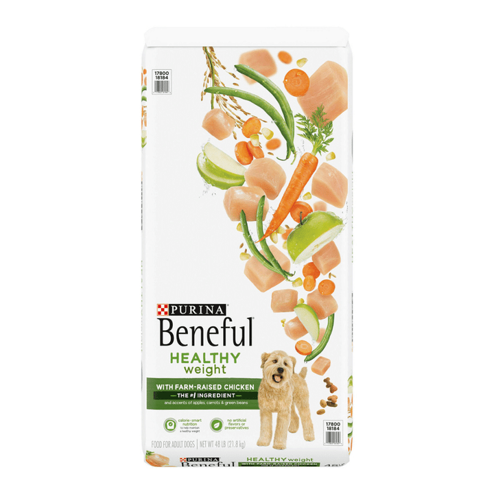 Purina Beneful Healthy Weight With Farm-Raised Chicken, Healthy Weight Dry Dog Food, 48 lb.