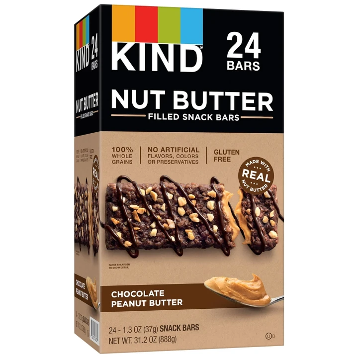 [SET OF 2] - Kind Nut Butter Filled Snack Bars, Chocolate Peanut Butter (24 ct.)