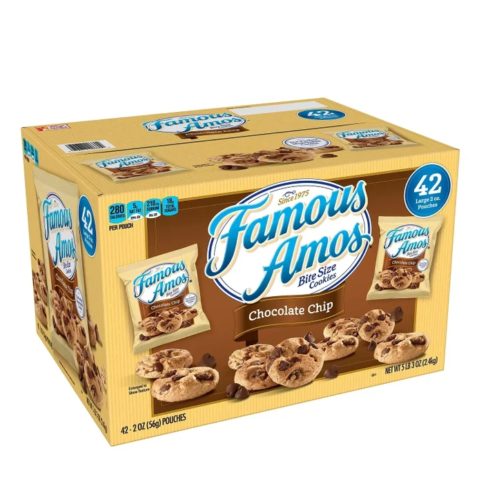 [SET OF 2] - Famous Amos Chocolate Chip Cookies (2 oz., 42 ct.)