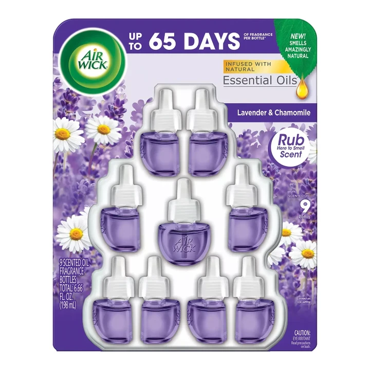 [SET OF 2] - Air Wick Scented Oil Air Freshener Refills, Lavender & Chamomile (9 ct./pk.)
