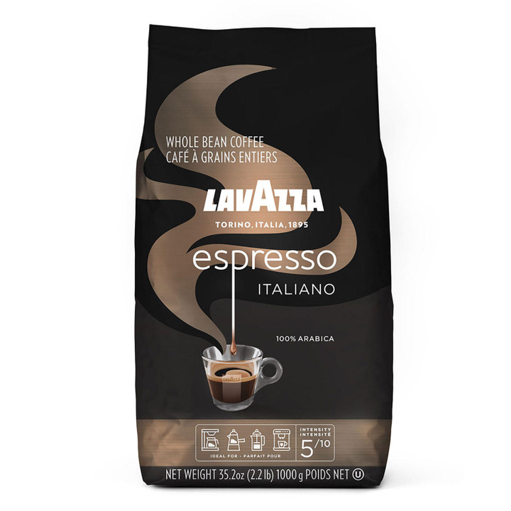 [SET OF 2] - Lavazza Caffe Espresso Whole Bean Coffee, Medium Roast (35.2 oz.)