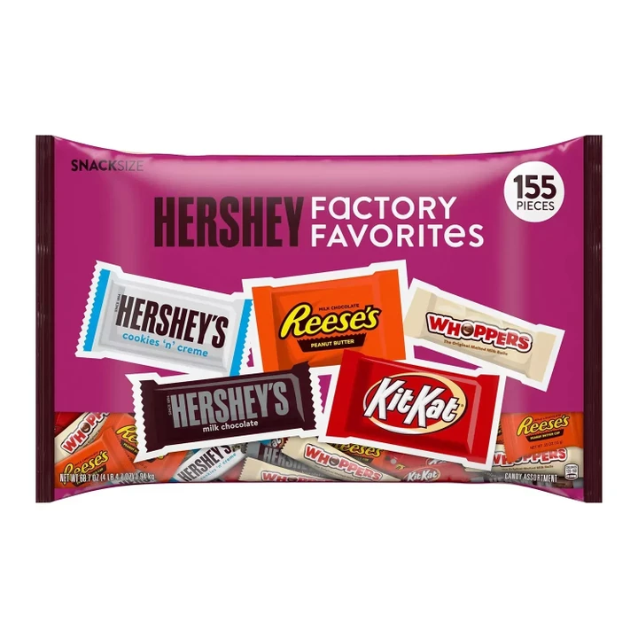 [SET OF 2] - Hershey Factory Favorites Chocolate and Creme Assortment Snack Size Candy (155 ct.)