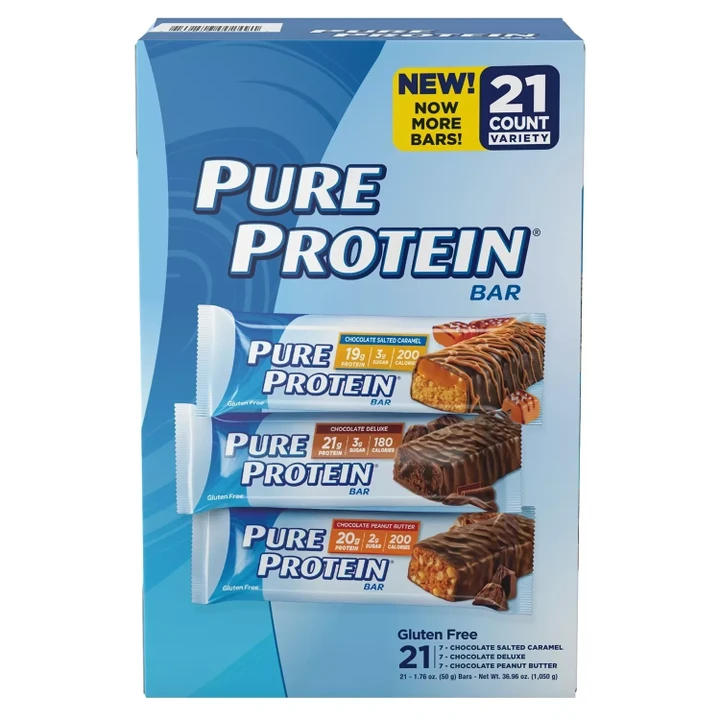 [SET OF 2] - Pure Protein High Protein Bars, Variety Pack (21 ct./pk)