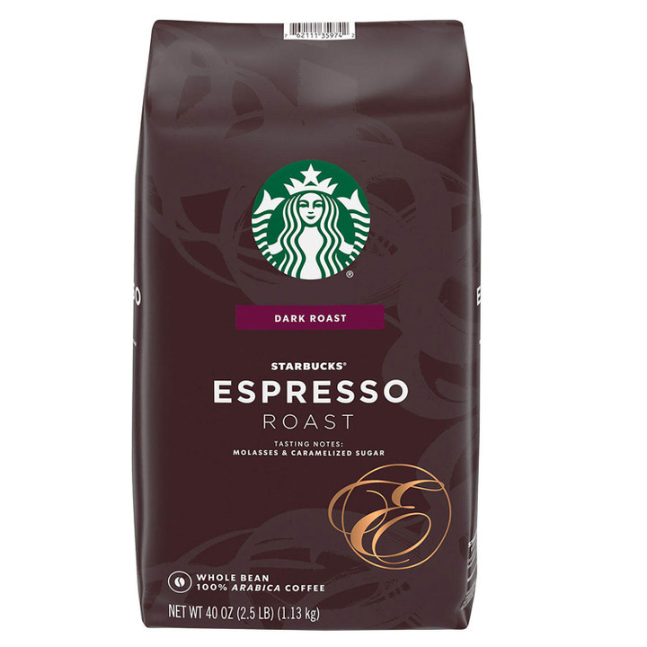 [SET OF 3] - Starbucks Whole Bean Coffee, Espresso Roast Dark (40 oz.)