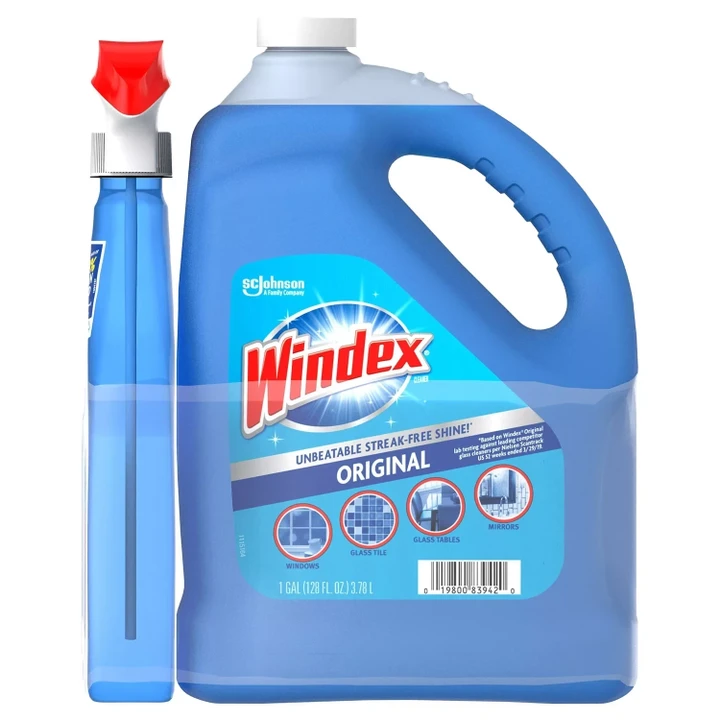 [SET OF 3] - Windex Original Glass Cleaner (128 oz. Refill + 32 oz. Trigger Per Pack)