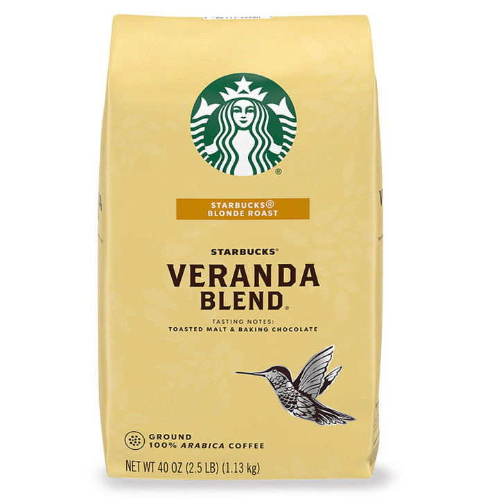 [SET OF 3] - Starbucks Blonde Roast Ground Coffee, Veranda Blend (40 oz./pk.)