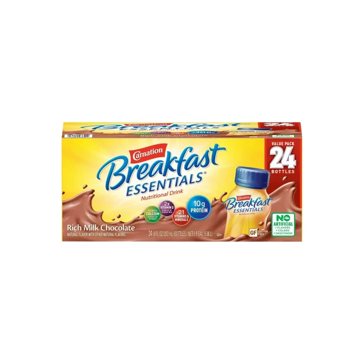 [SET OF 2] - Carnation Breakfast Essentials Ready To Drink, Rich Milk Chocolate (8 oz., 24 pk.)