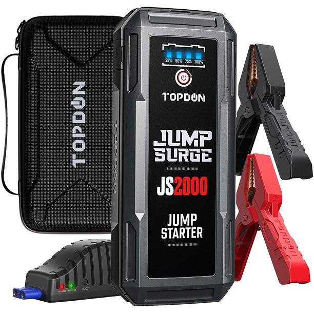 Topdon Jump Starter, JS2000 16000mAh 2000A Peak Portable Car Battery Booster