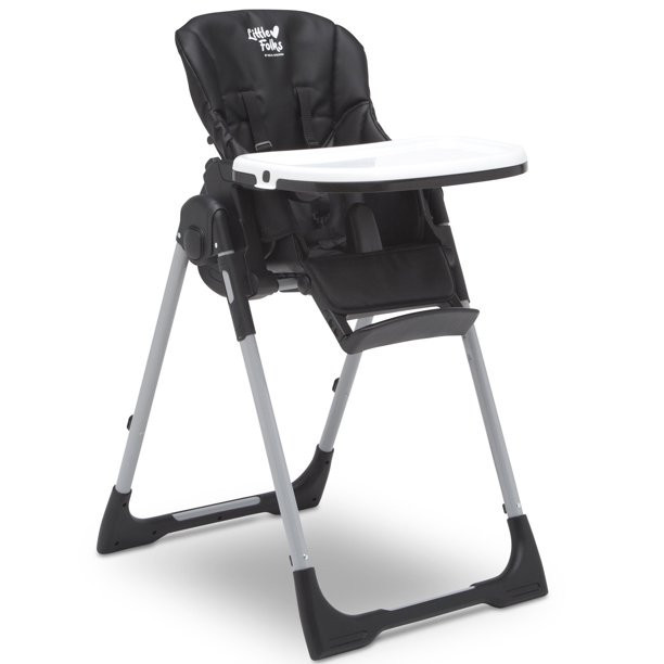Little Folks by Delta Children Convertible 2-In-1 Evolve High Chair For Babies And Toddlers, Black