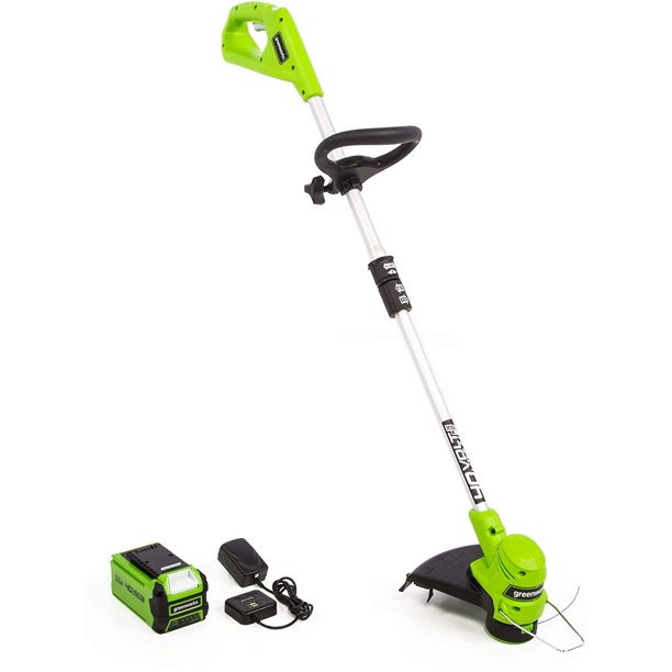 Greenworks 40V 12-inch String Trimmer with 2.0 Ah Battery and Charger, 2111702