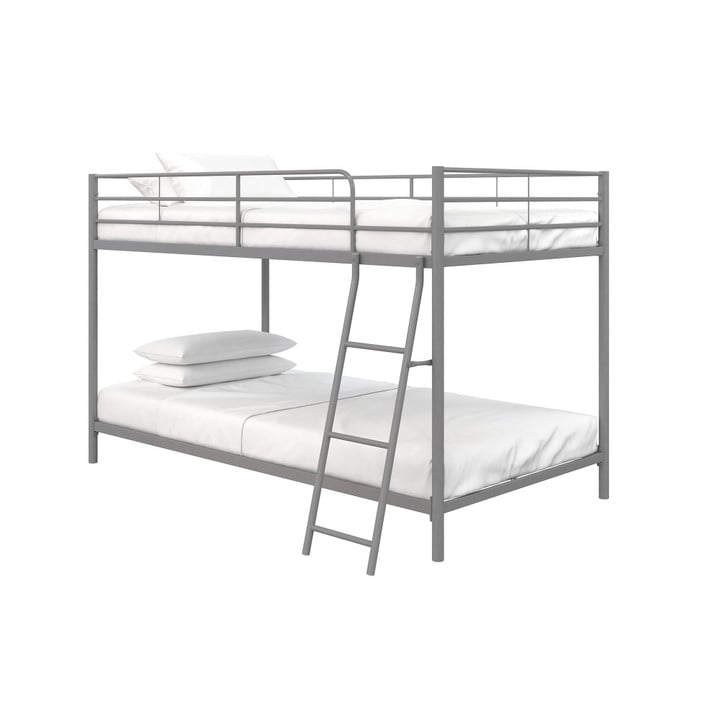 Mainstays Small Space Twin over Twin Junior Bunk Bed, Silver