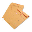 Quality Park Brown Kraft Kraft String & Button Interoffice Envelope, 10 x 13 - 100/Carton