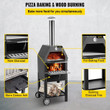 Vevor Outdoor Pizza Oven, 12" Wood Fire Oven, 2-Layer Pizza Oven Wood Fired, Wood Burning Outdoor Pizza Oven