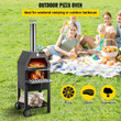 Vevor Outdoor Pizza Oven, 12" Wood Fire Oven, 2-Layer Pizza Oven Wood Fired, Wood Burning Outdoor Pizza Oven