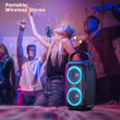 W-King Bluetooth Speaker, W-King 80W Party Speaker Loud With Multi-Colors Light