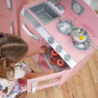 KidKraft Pink Retro Wooden Play Kitchen And Refrigerator 2-Piece Set