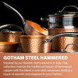 Gotham Steel Hammered 10 Piece Hammered Cookware Set, Oven Safe, Dishwasher Safe - Elegant Pots & Pans