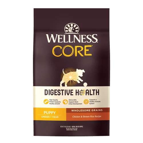 Wellness Core Digestive Health Sensitive Stomach Chicken With Grains Dry Puppy Food, 24 Lbs.