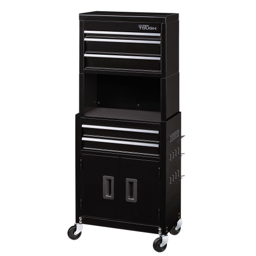 Hyper Tough 20-In 5-Drawer Rolling Tool Chest & Cabinet Combo with Riser, W20CMB5R