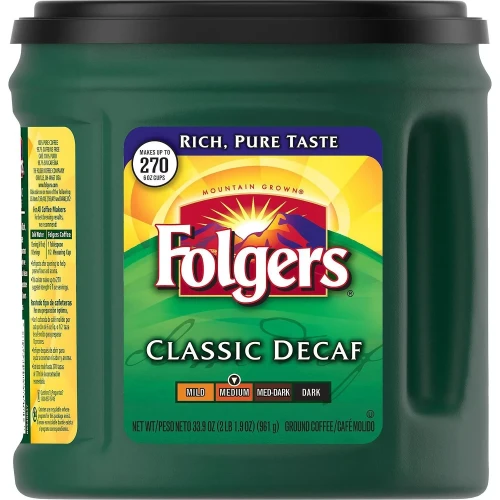[SET OF 3] - Folgers Decaffeinated Classic Roast Coffee (33.9 oz.)