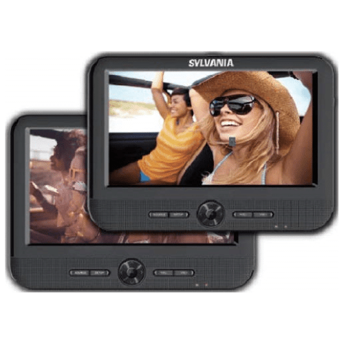 Sylvania 7" Dual Screen Portable DVD Player With Dual DVD Players, SDVD8791