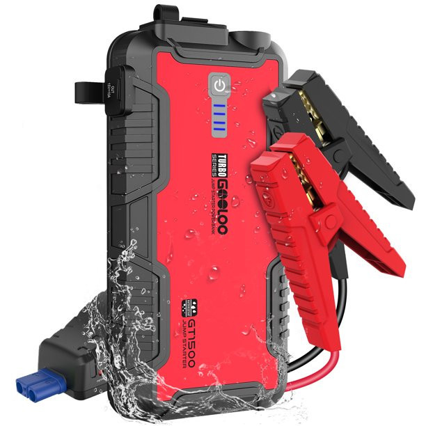 Gooloo GT1500 1500A Car Jump Starter 15000mAh Auto Battery Booster Charger With QC3.0 Power Pack