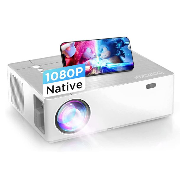 Bomaker Truly Native HD 1080P Projector, 250 ANSI Lumen, WiFi Projector