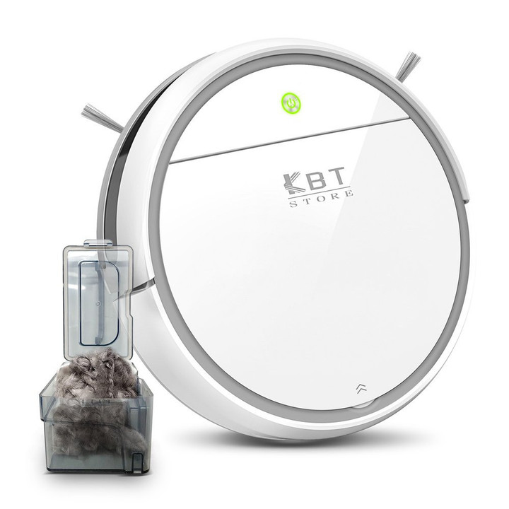 KBT X6 Robot Vacuum Cleaner, Super-Quiet Robotic Vacuum for Pet Hair Carpets Hardwood, White