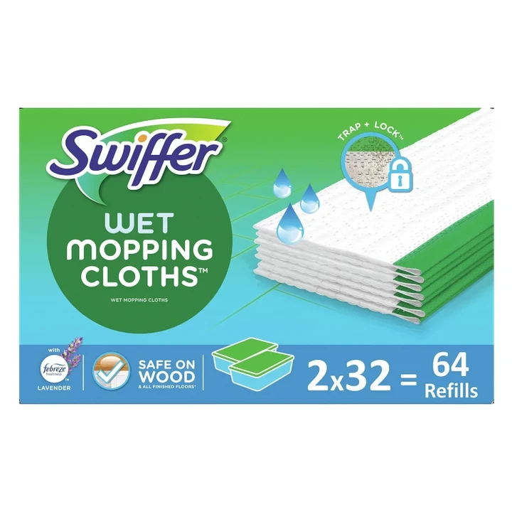 [SET OF 2] - Swiffer Sweeper Wet Mopping Cloth Refills, Lavender Vanilla and Comfort (64 ct.)