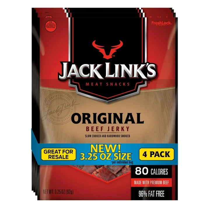 [SET OF 2] - Jack Link's Original Beef Jerky (3.25 oz., 4 ct./pk.)
