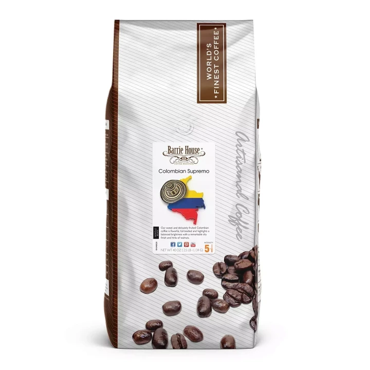 [SET OF 3] - Barrie House Whole Bean Coffee, Colombian Supremo (40 oz.)