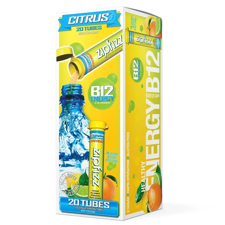 [SET OF 2] - Zipfizz Energy Drink Mix, Citrus (20 ct./pk.)