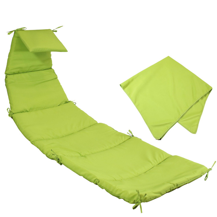 Sunnydaze Outdoor Hanging Lounge Chair Replacement Cushion and Umbrella Fabric, Apple Green