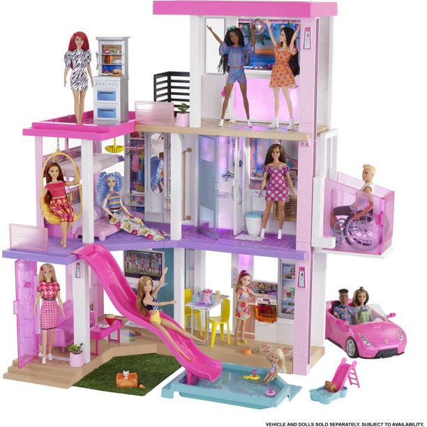 Barbie Dreamhouse 43 Inch 3-Story Dollhouse Playset, 75+ Pieces, Ages 3 To 7