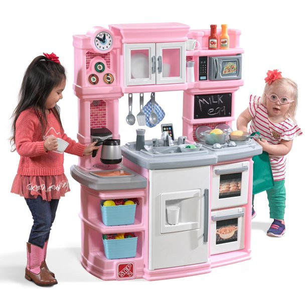 Step2 Great Gourmet Play Kitchen with Storage Bins and Accessory Play Set - Pink