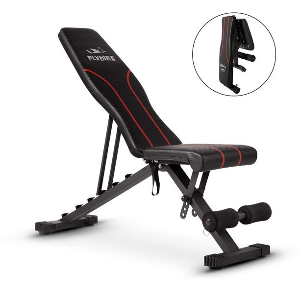 Flybird Adjustable Weight Bench Folding Incline/Decline Home Gym Workout