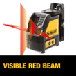 Dewalt Line Laser, Self-Leveling, Cross Line, Red Beam (DW088K)