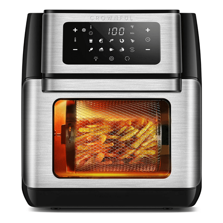 Crownful Air Fryer, 10-in-1 Air Fryer Toaster Oven, 10.6 Quart