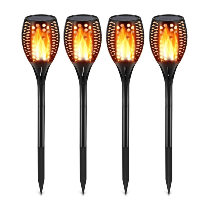 Tomcare Solar Waterproof Flickering Flames Torches Lights Outdoor Decoration