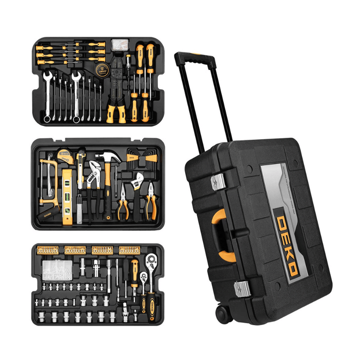 Dekopro 258 Piece Tool Kit with Mechanic Case Trolley Portable
