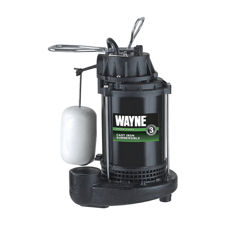 Wayne 1/2 HP Submersible Cast Iron and Steel Sump Pump With Integrated Vertical Float Switch