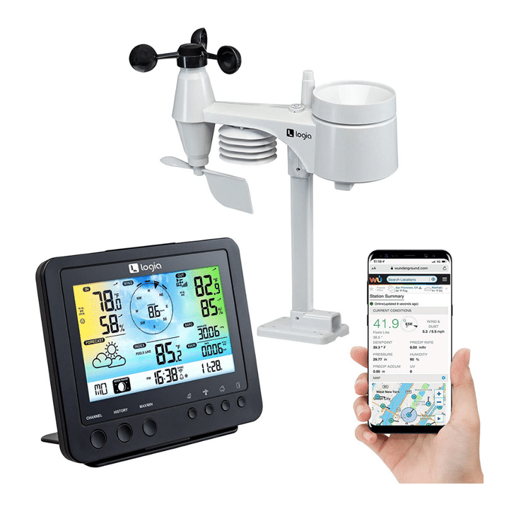 Logia 5-in-1 Wi-Fi Weather Station, Indoor/Outdoor Remote Monitoring System