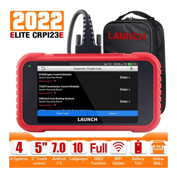 Launch OBD2 Scanner CRP123E- Engine/ABS/SRS/Transmission Diagnostic Scan Tool With Battery Test