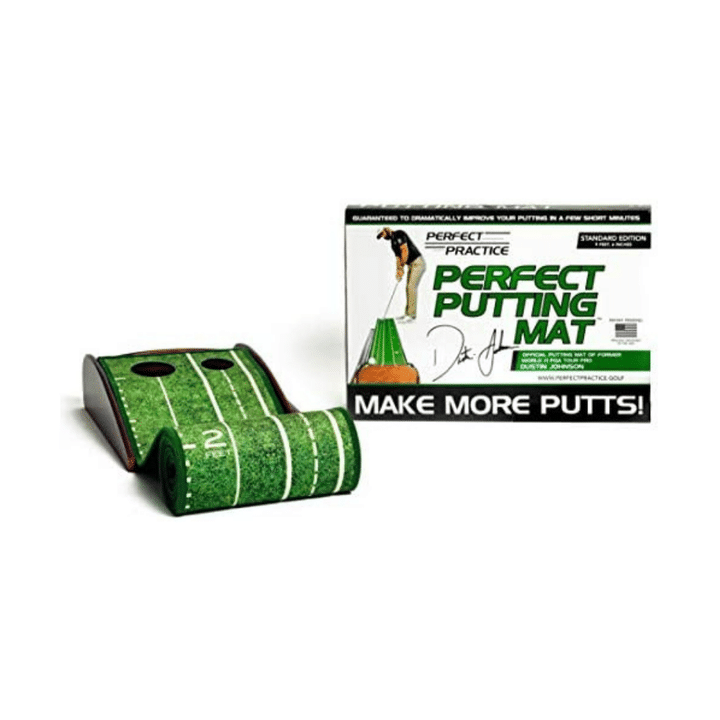 Perfect Practice Putting Green - Indoor Golf Putting Mat With 1/2 Hole Training